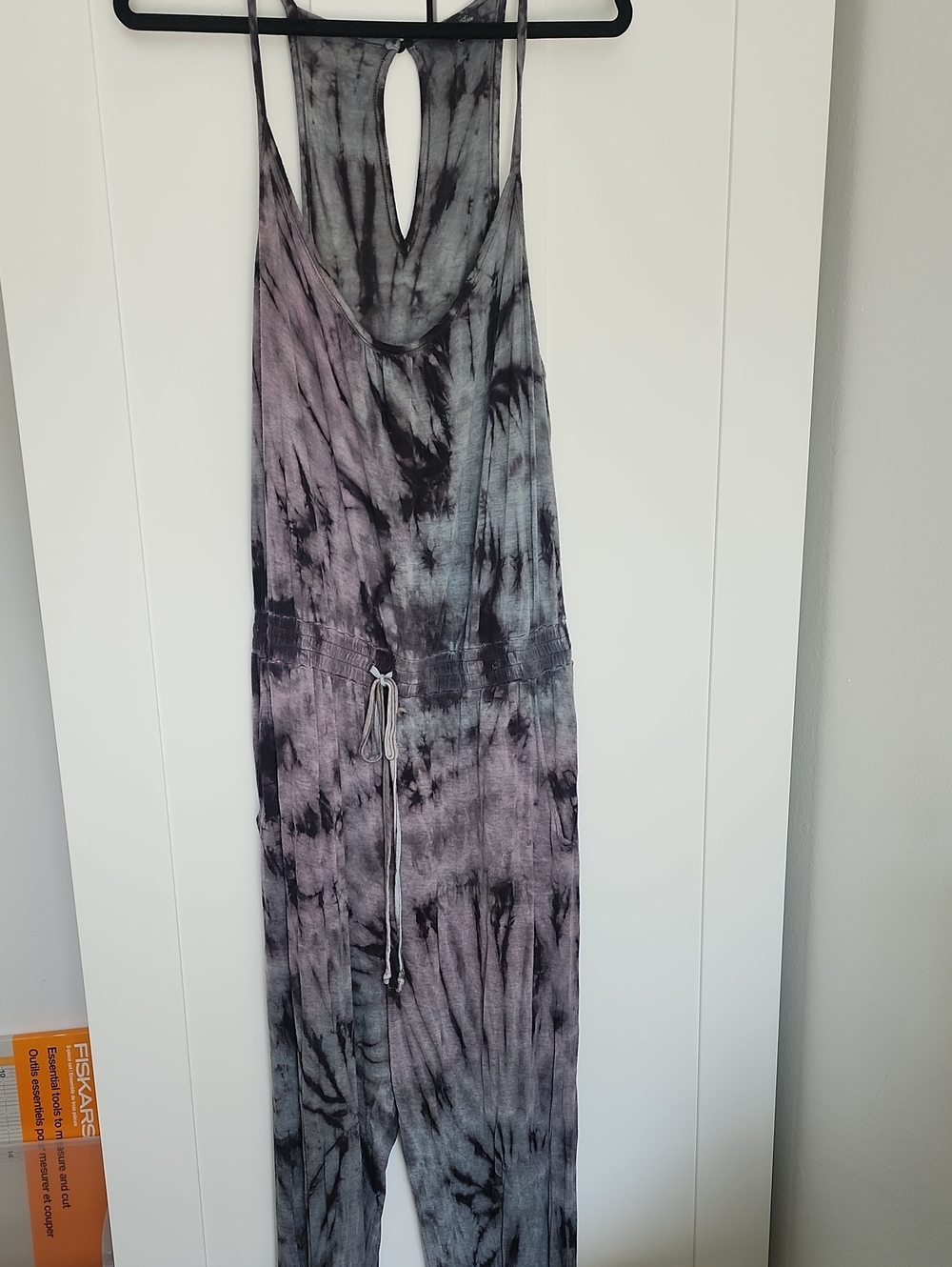 Lily Rose Gray and Lavender Tie-Dye Jumpsuit